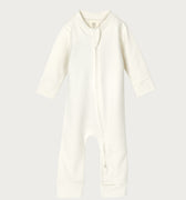 Footless Onesie Zipsuit - Cream