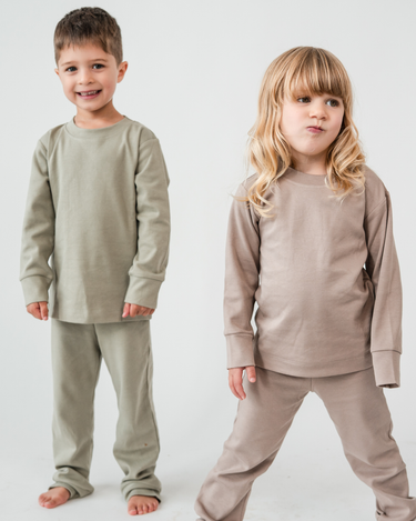 Cotton Long Sleeve PJ Set - Sage