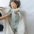 Duvet Sleep Sack with Sleeves | Pebble Stripe - Merino & Me