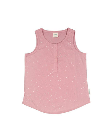 Womens Pyjama Tank | Dusk Stars - Merino & Me