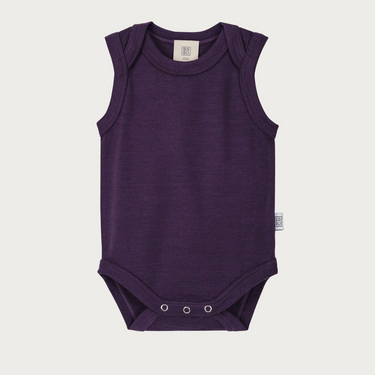 Merino Singlet Bodysuit | Plum