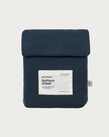 Cotton Cot Fitted Sheet - Denim