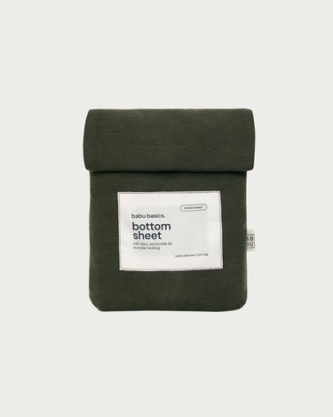 Cotton Moses Basket Fitted Sheet - Moss