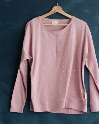 Womens Pyjama Top | Dusk Stars - Merino & Me