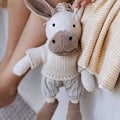 Cedric the Donkey by and the little dog laughed