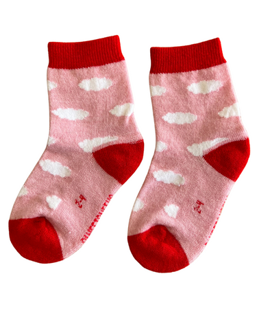Thick Merino Gumboot Socks | Light Pink Clouds - Merino & Me