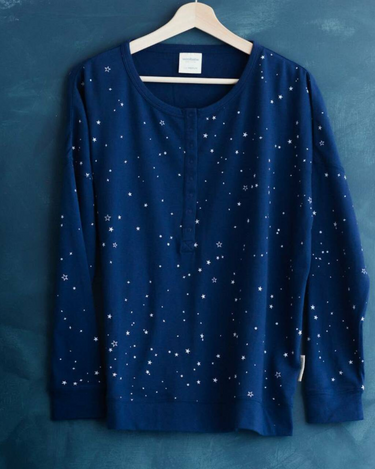Womens Pyjama Top | Tekapo Stars - Merino & Me