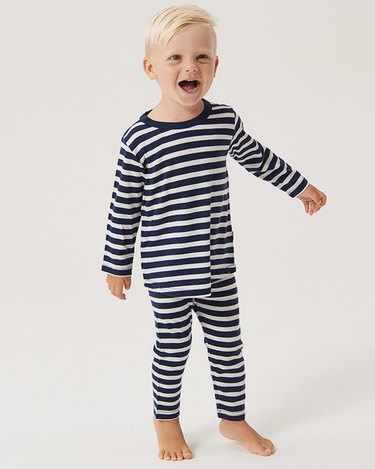 Merino Pyjama Set | Denim Stripe - Merino & Me