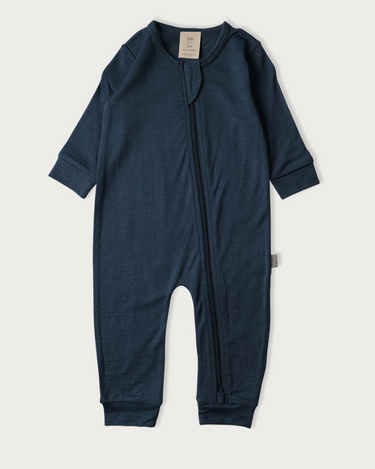 Merino Footless All in One | Denim - Merino & Me