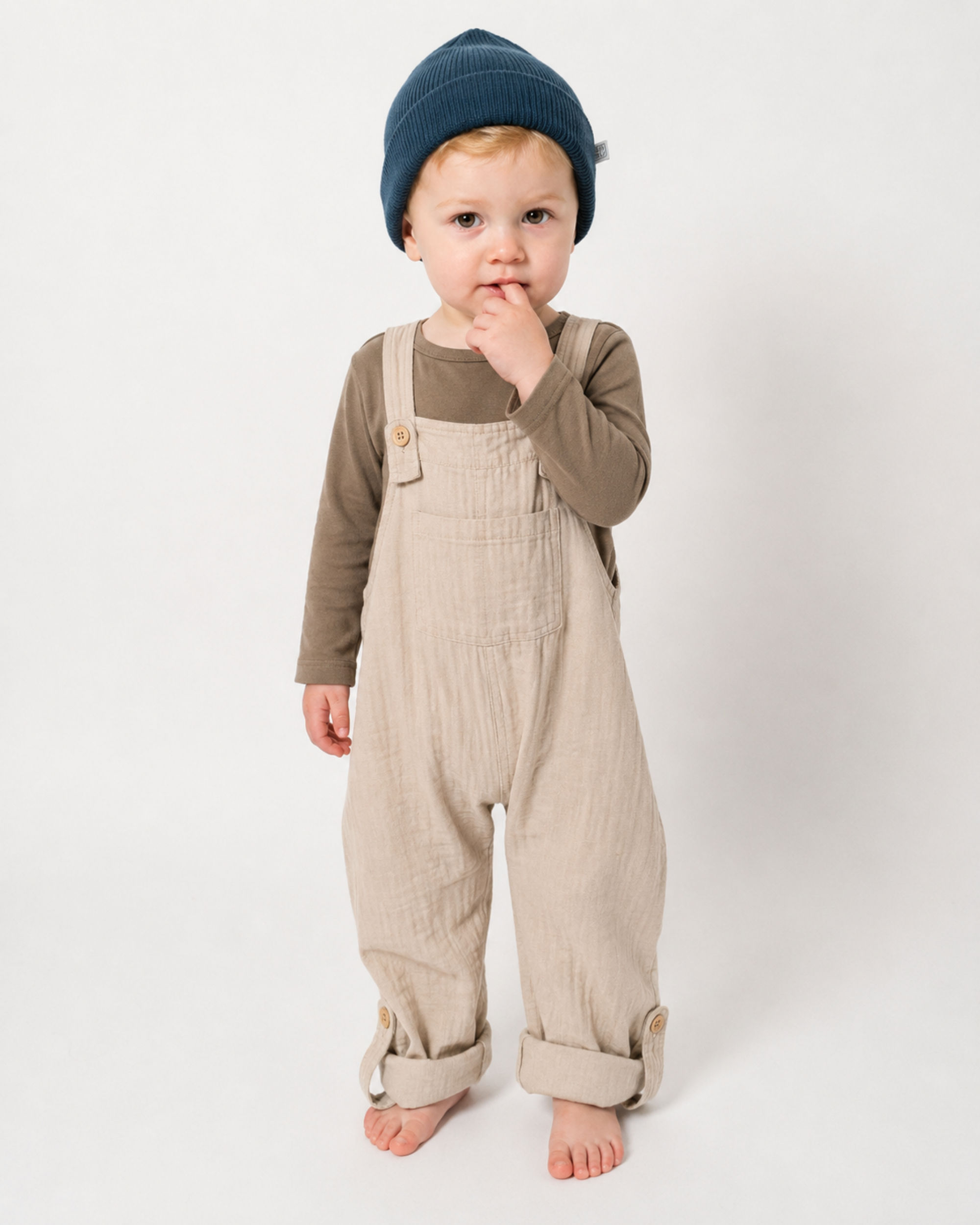 Muslin Frankie Overalls - Oat