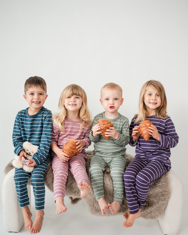 Merino PJ Set - Denim Stripe