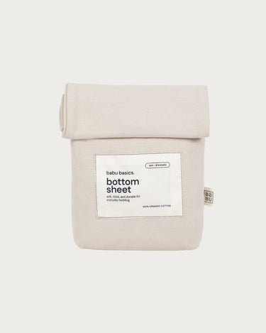 Organic cotton fitted bassinet sheet in cream – GOTS certified cotton – gentle on newborn sensitive skin – Babu