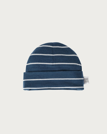 Merino Beanie - Denim Stripe