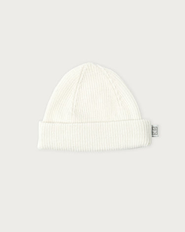 Merino Ribbed Beanie - Cream
