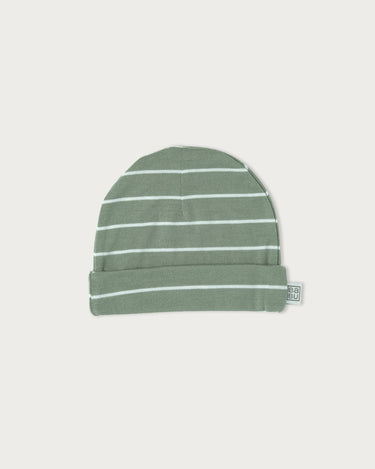 Merino Beanie - Sage Stripe