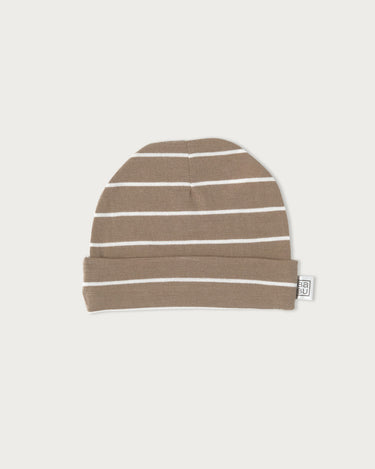 Merino Beanie - Walnut Stripe