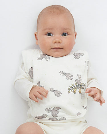 Organic Cotton Lycra Bib - Piwakawaka