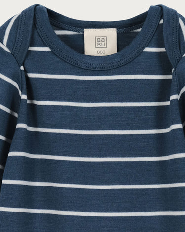 Merino Bodysuit - Denim Stripe