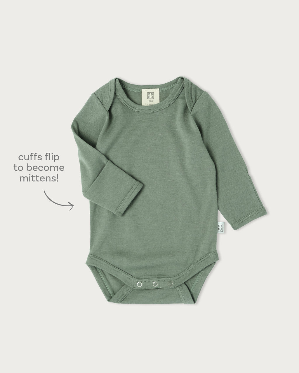 Merino Bodysuit - Sage