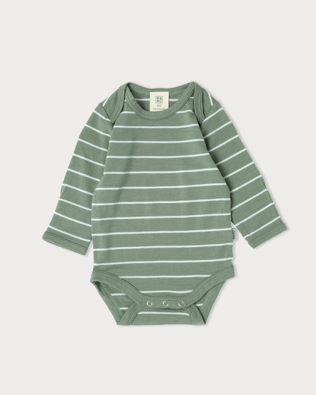 Merino Bodysuit - Sage Stripe