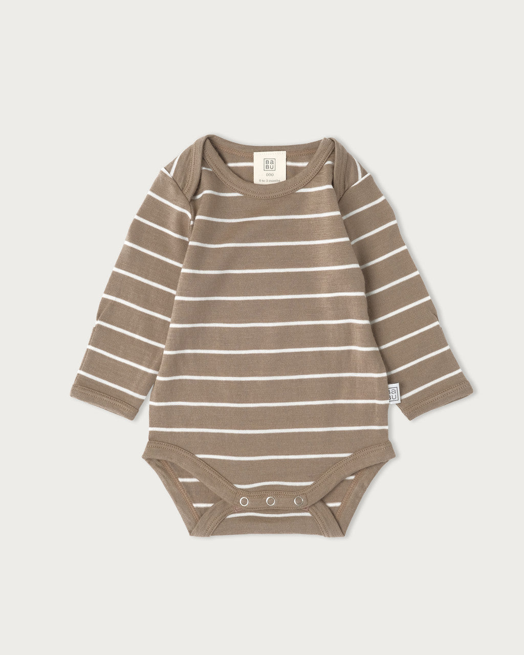 Merino Bodysuit - Walnut Stripe