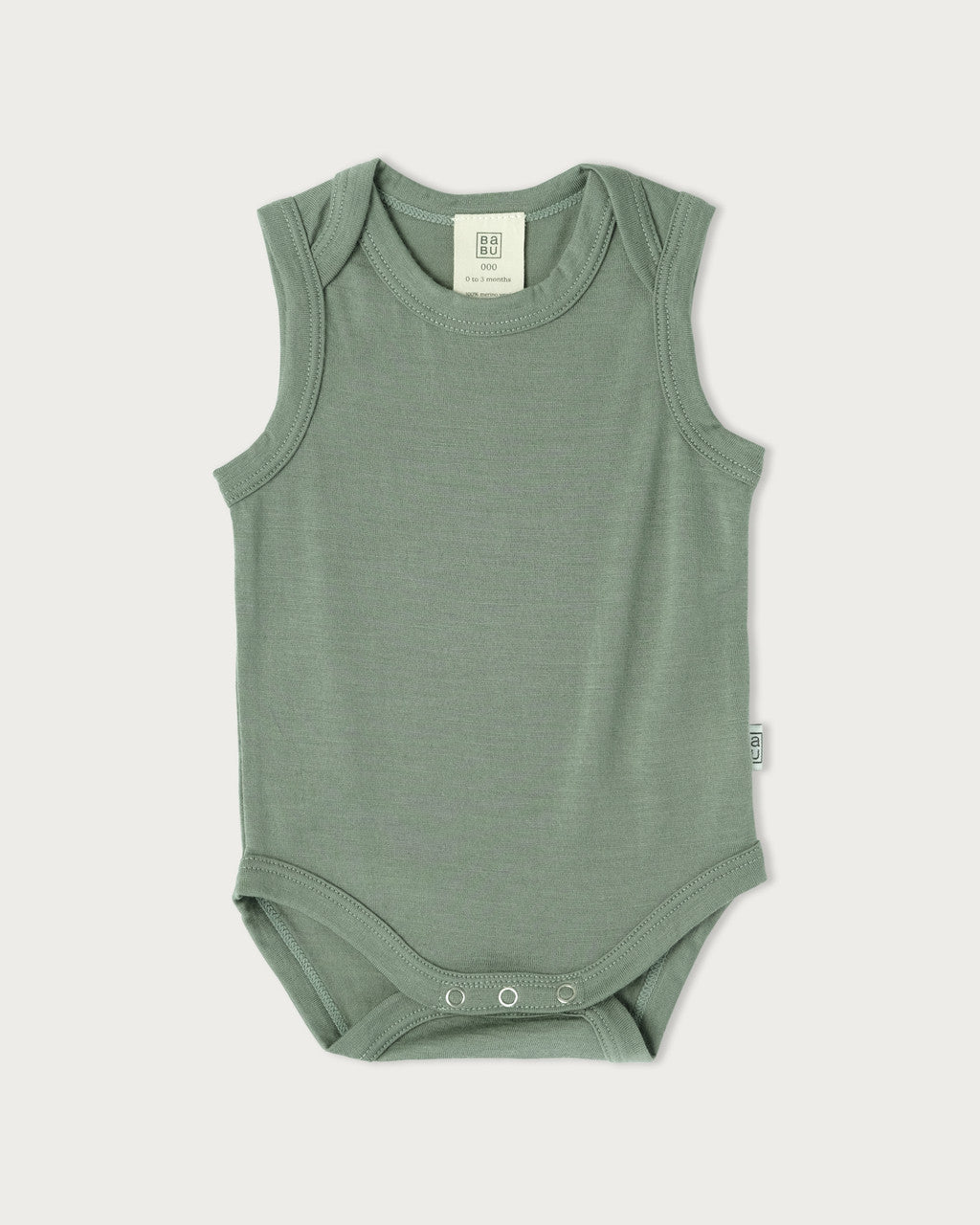 Merino Singlet Bodysuit - Sage