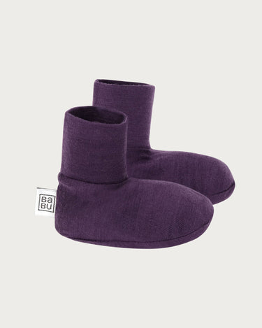 Merino Booties  - Plum