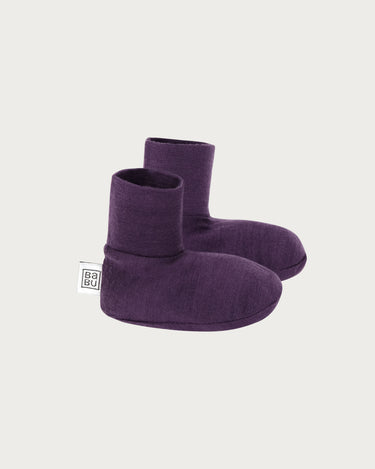 Merino Booties - Plum