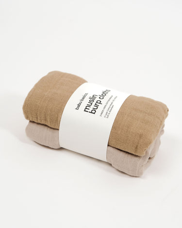 Muslin Burp Cloth Set (2 pack) - Marigold