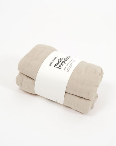 Muslin Burp Cloth Set (2 pack) - Oat