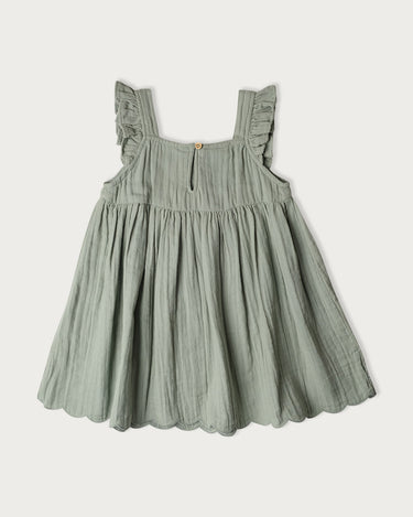 Muslin Charlotte Dress Sleeveless - Matcha