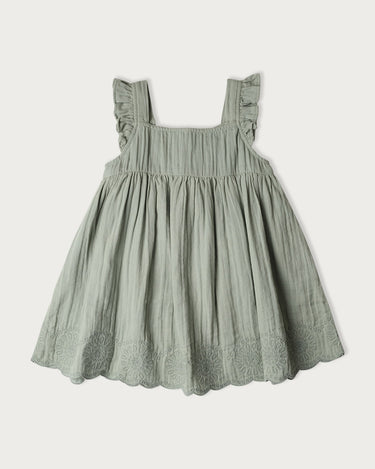 Muslin Charlotte Dress Sleeveless - Matcha