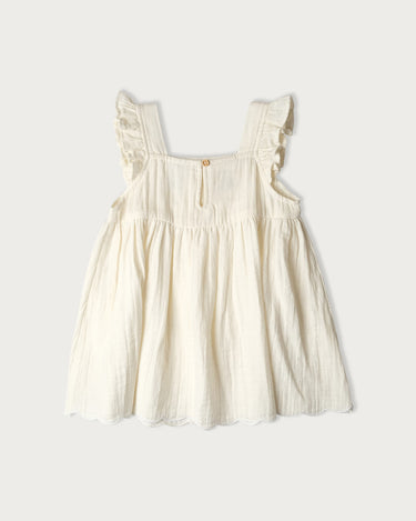 Muslin Charlotte Dress Sleeveless - Vanilla
