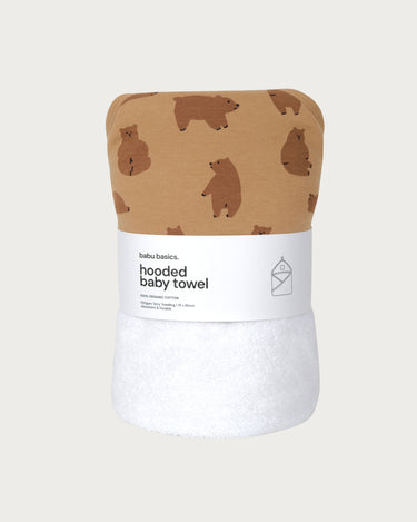 Terry Hooded Baby Towel - Chubby Bear