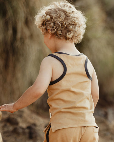 Cotton Singlet - Marigold Contrast