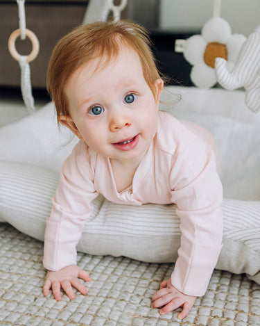 Cotton Footless Onesie - Petal