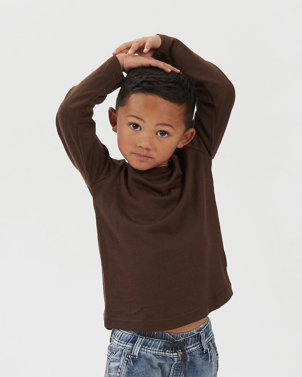 Merino Long Sleeve Tee - Chocolate