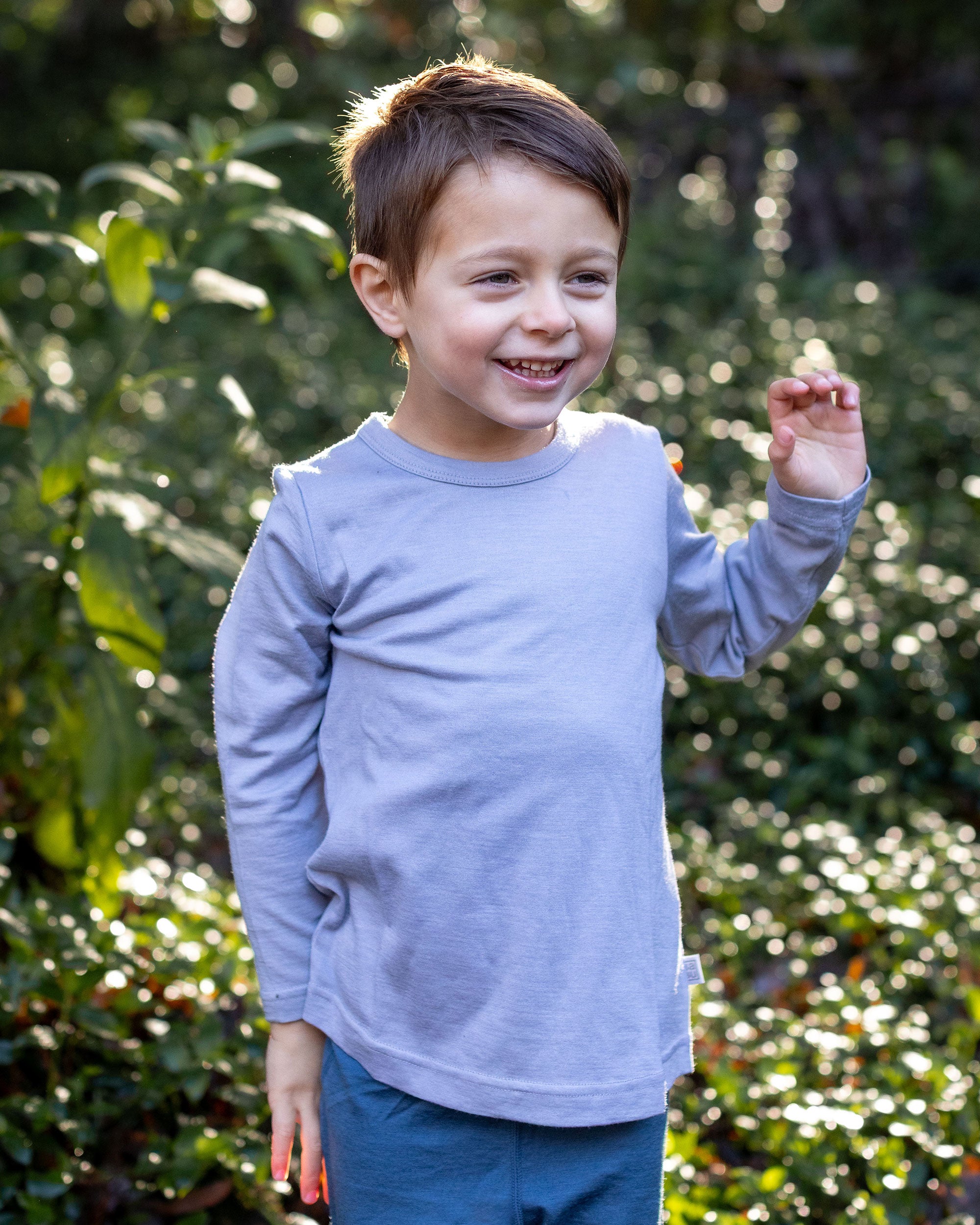 Merino Long Sleeve Tee - Periwinkle