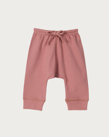 Cotton Drop Crotch Pants - Rose