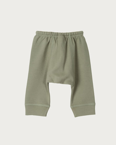 Cotton Drop Crotch Pants - Sage