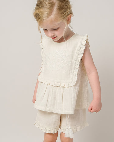 Muslin Evelyn Top - Vanilla
