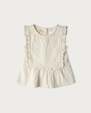 Muslin Evelyn Top - Vanilla