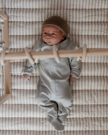 Cotton Footed Onesie - Sky