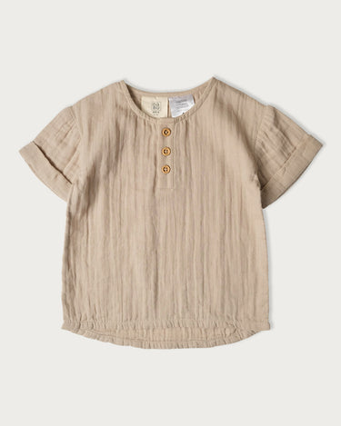 Muslin Frankie Grandpa Shirt - Oat