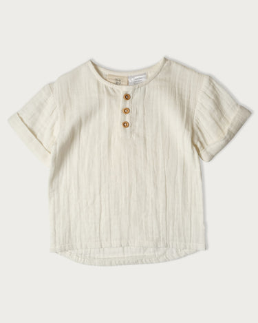 Muslin Frankie Grandpa Shirt - Vanilla
