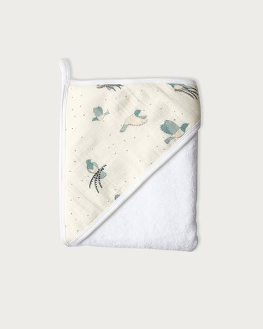 Terry Hooded Baby Towel - Kereru