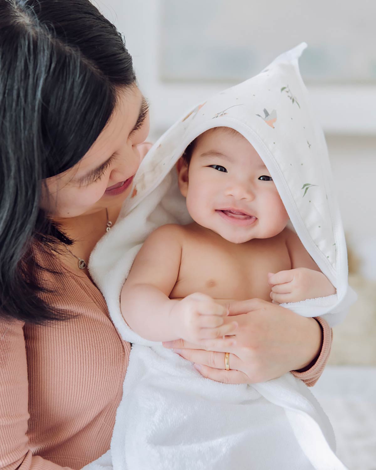 Terry Hooded Baby Towel - Galah