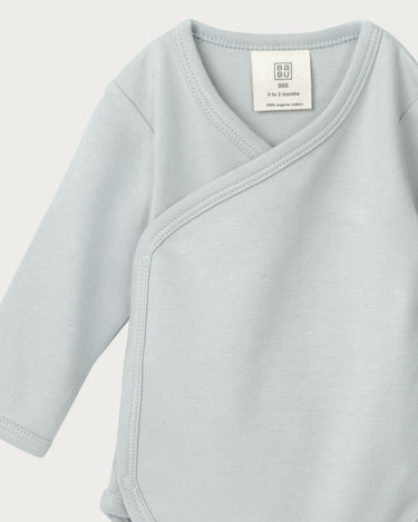 Cotton Kimono Bodysuit - Sky