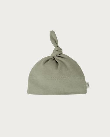 Cotton Knotted Beanie - Sage