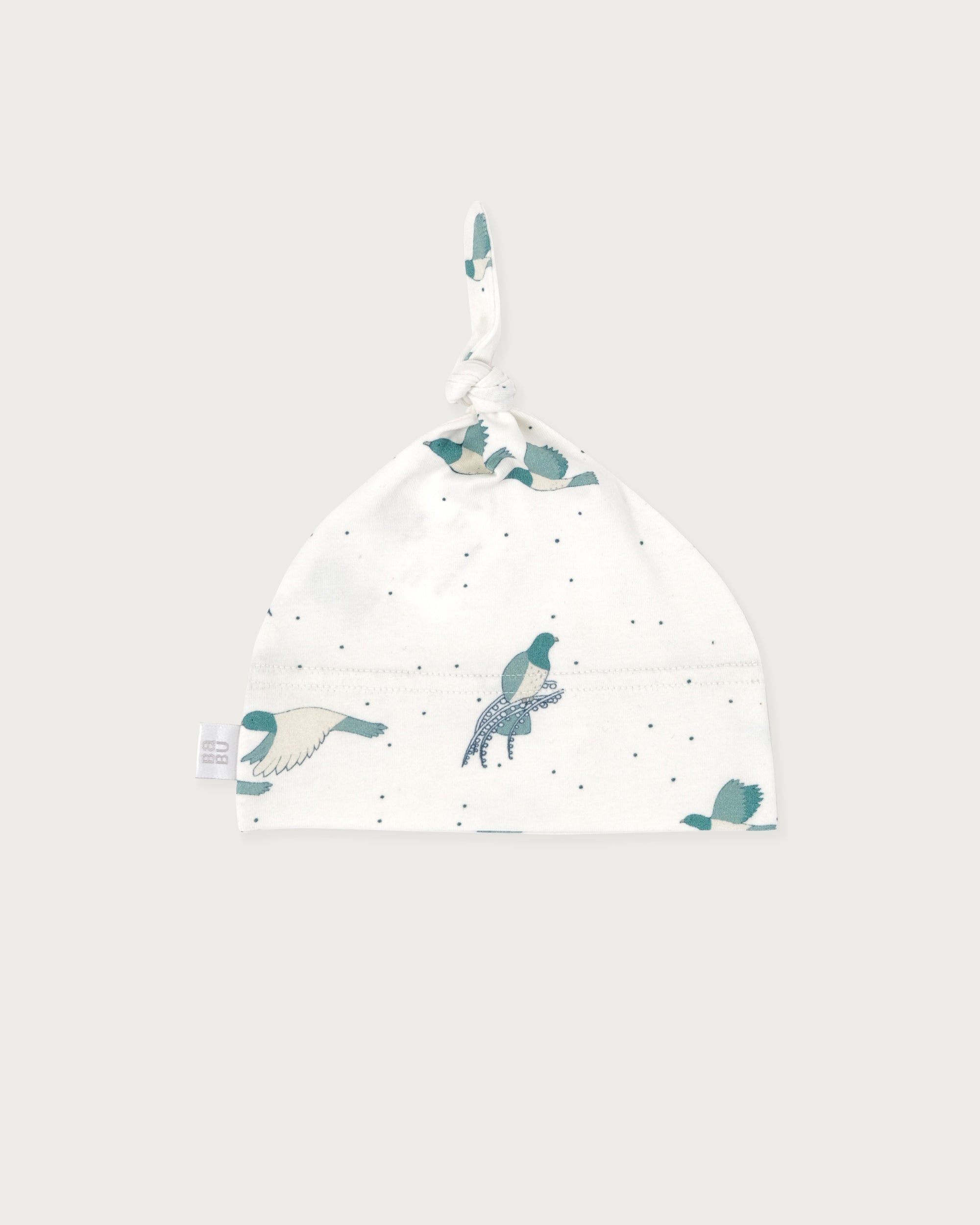 Organic Cotton Knotted Beanie NZ Forest